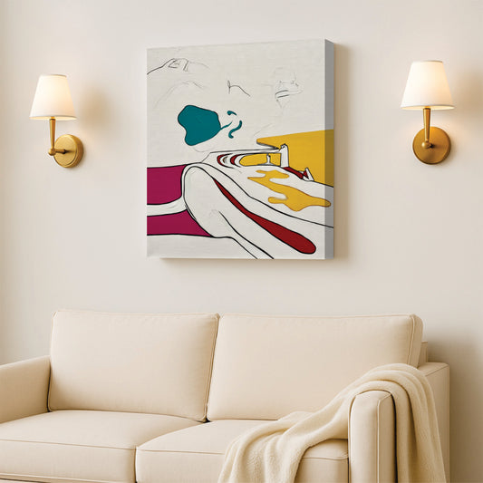 Abstract Flow Digital Canvas Wall Art Stretched Frame – Minimalist Home Décor