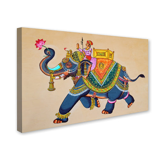 Colorful Elephant Premium Canvas Wall Painting