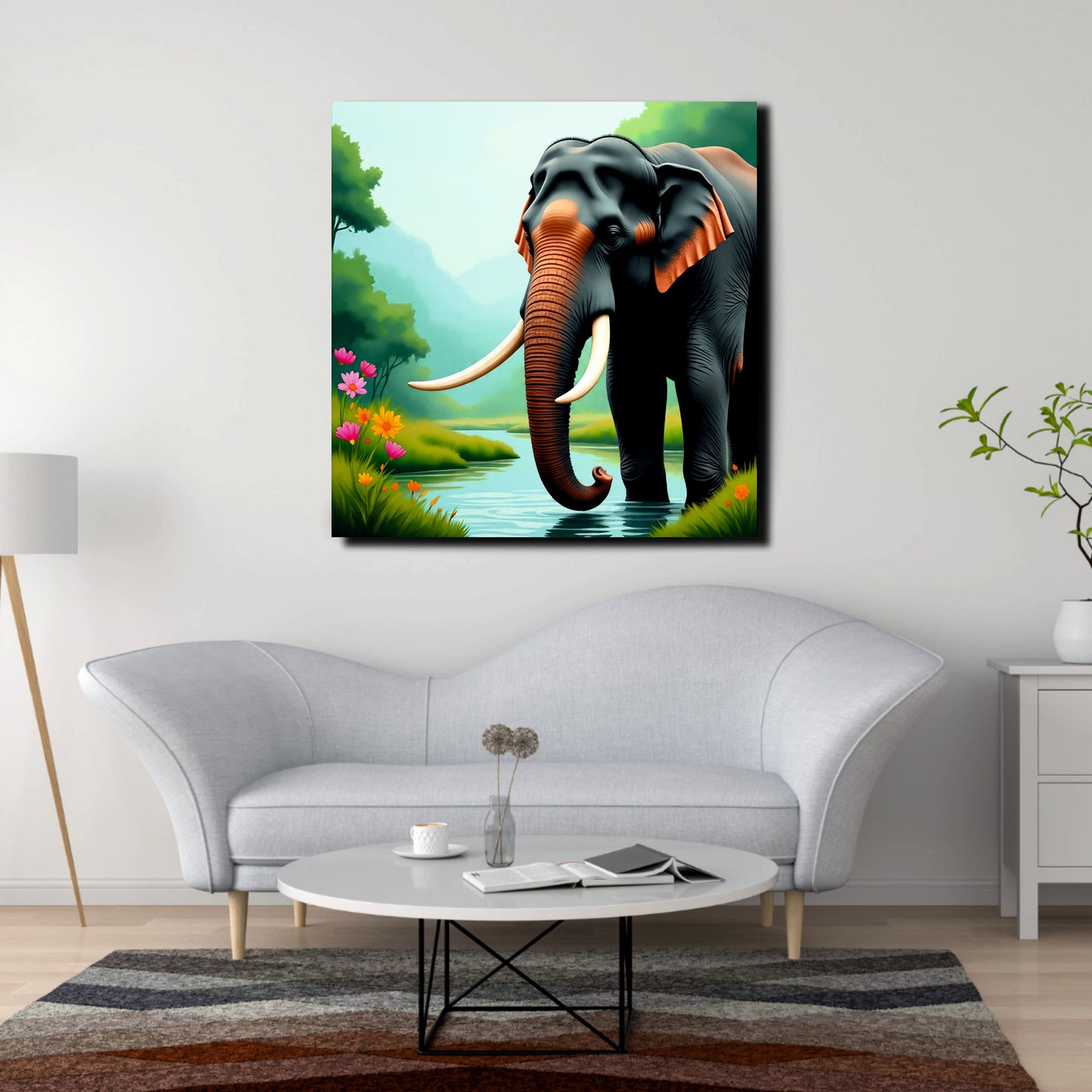 Gentle Giant, Silent Majesty Canvas Wall Art Stretched Frame Painting