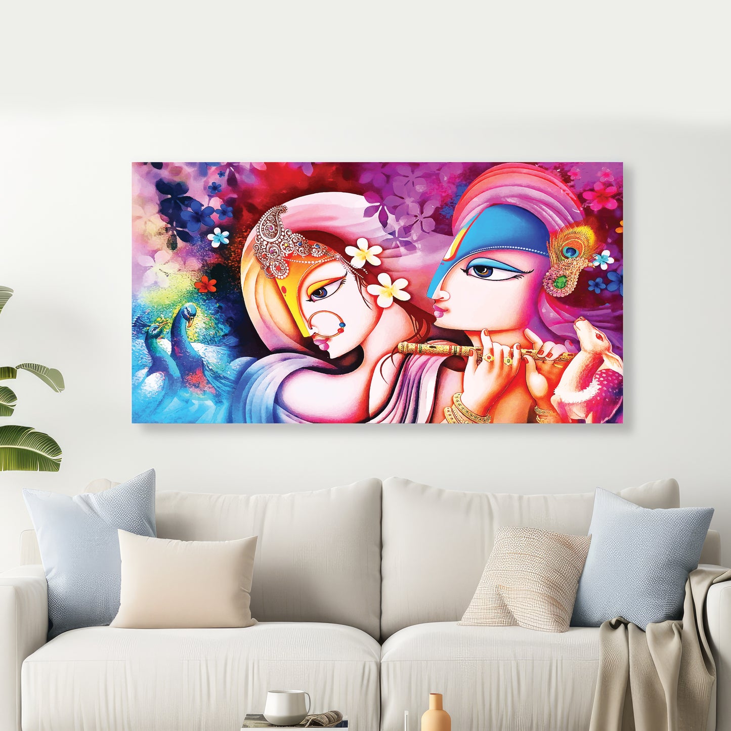 Classic Krishna Gopala Murlidhar Canvas Wall Painting