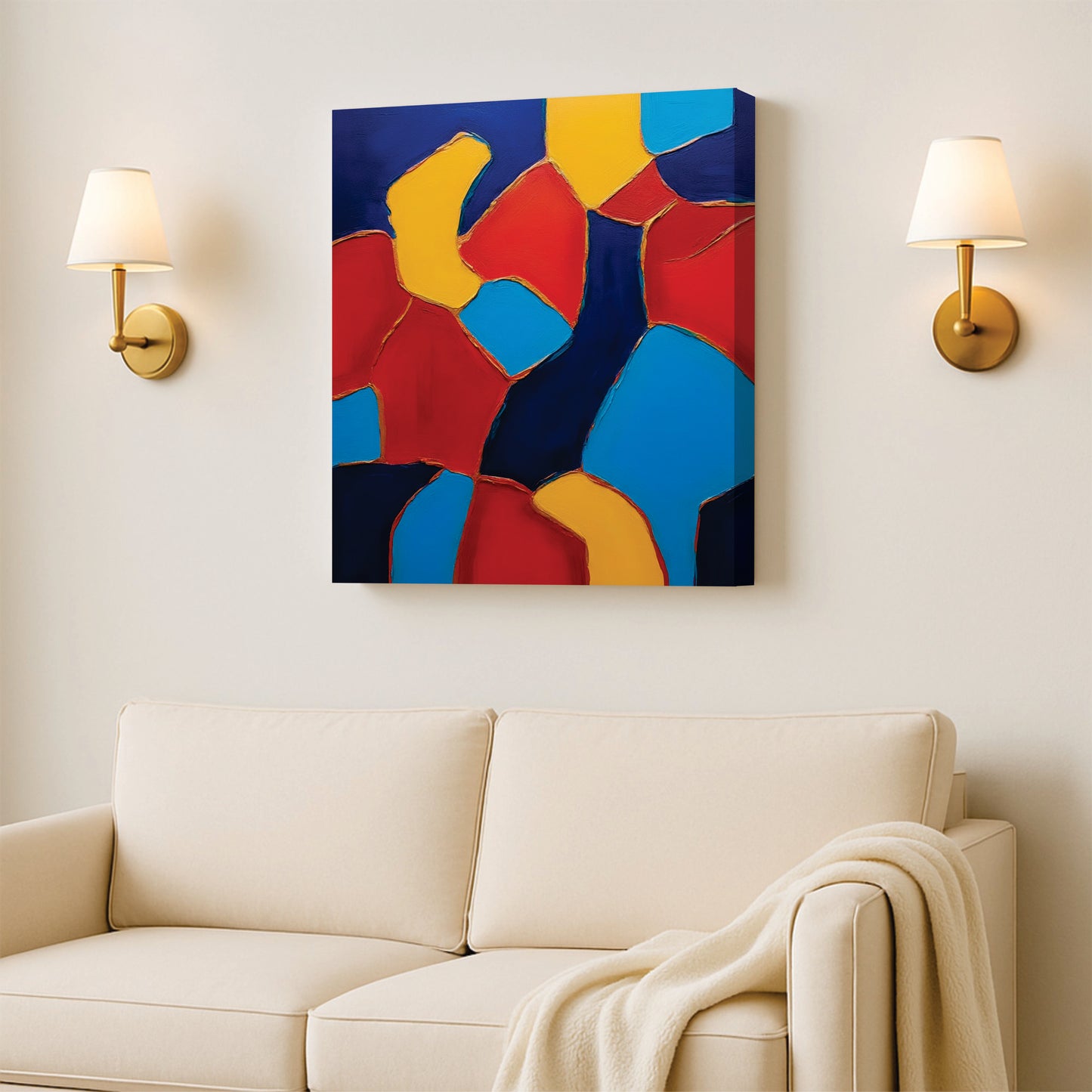 Modern Abstract Canvas – A Splash of Creativity Canvas Wall Art Stretched Frame Painting