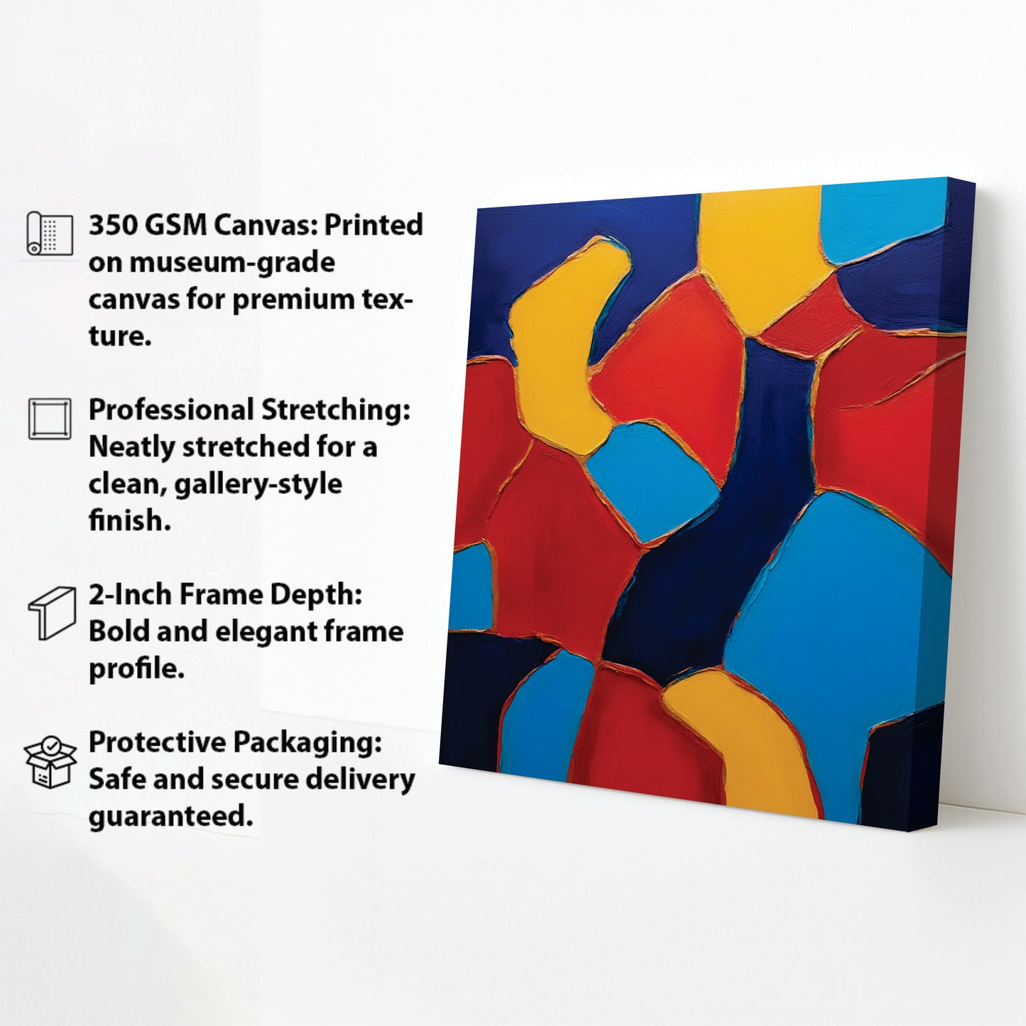 Modern Abstract Canvas – A Splash of Creativity Canvas Wall Art Stretched Frame Painting