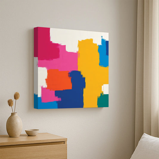 Bold & Expressive – Abstract Canvas Stretched Frame Painting