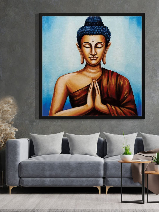 Inner Flame, Infinite Calm Canvas Wall Art Black Frame Painting