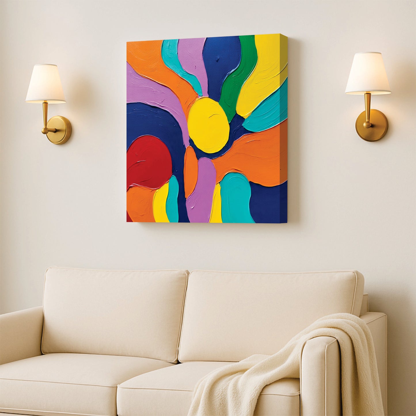 Infinity of Colors – Abstract Wall Décor Canvas Wall Art Stretched Frame painting