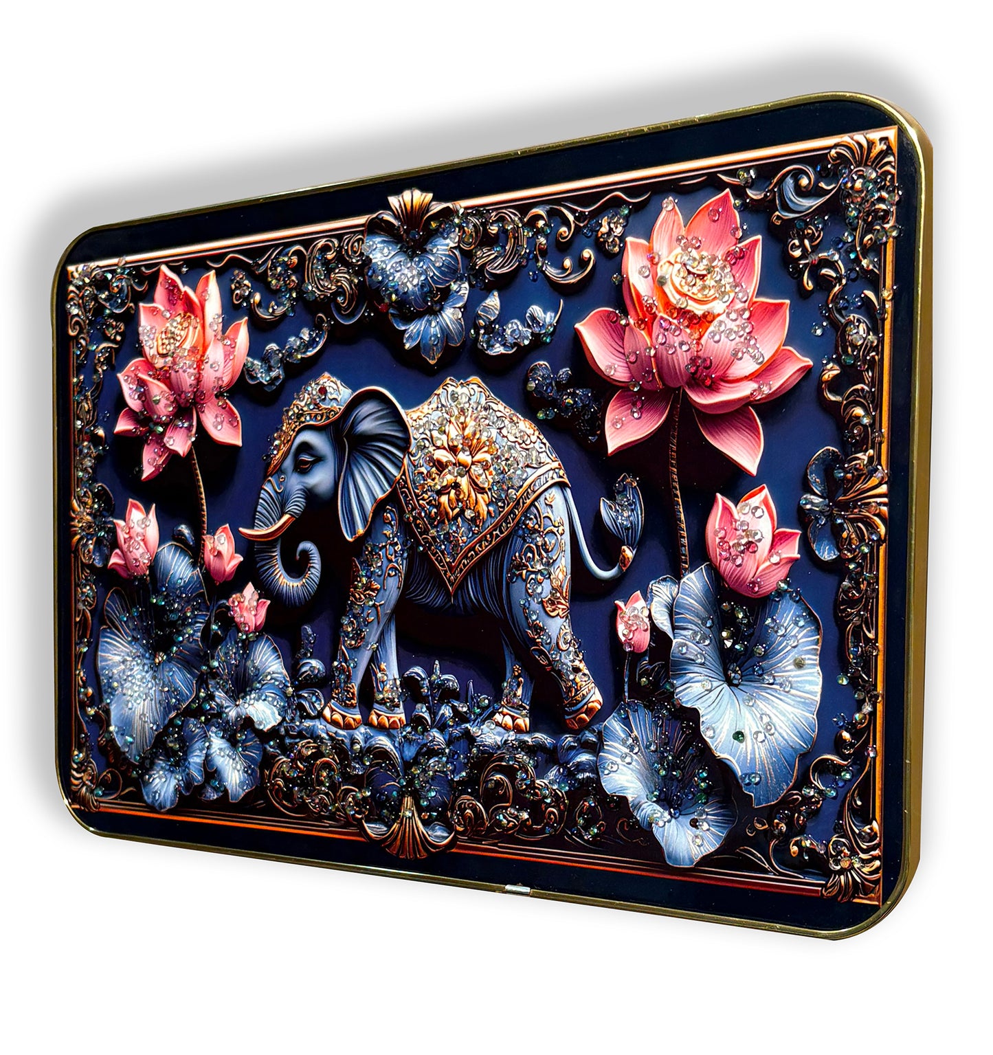 3D Elephant Crystal wall Art