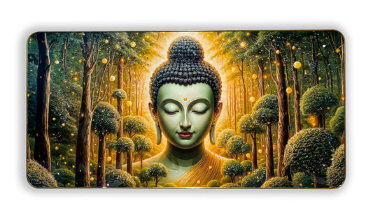 Lord Buddha Crystal Embossed Wall Art Painting
