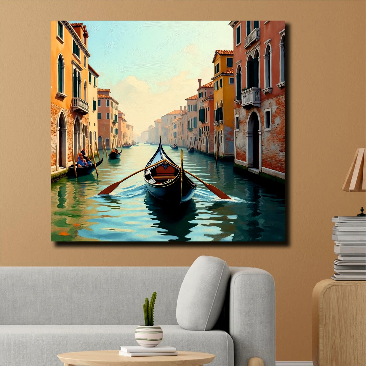 Floating Through the Quiet: When Light Guides the Way Canvas Wall Art Stretched Frame Painting