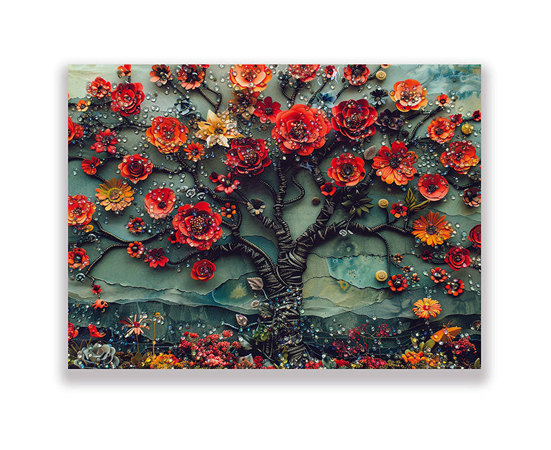 3D Flower Crystal wall Art