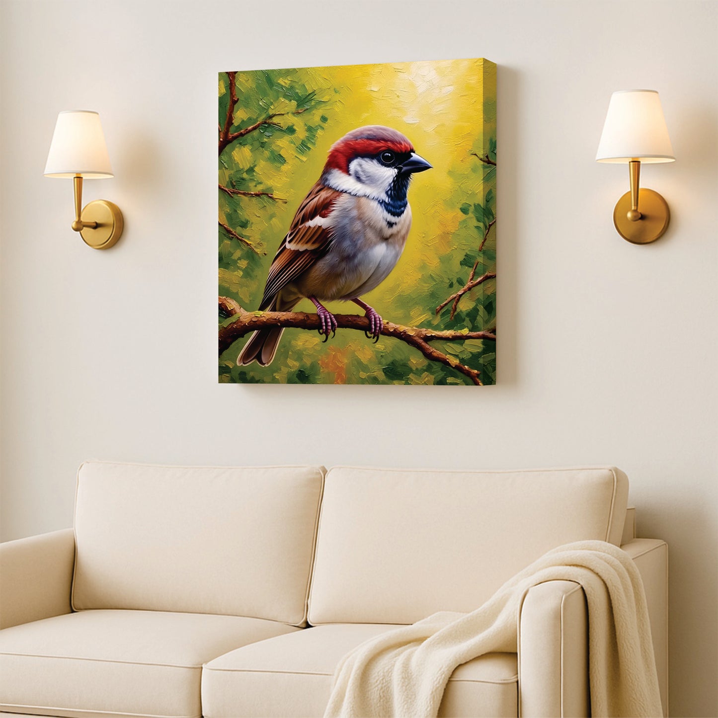 Flying Freedom Birds Canvas Painting – Elegant Wall Accent Stretched Frame