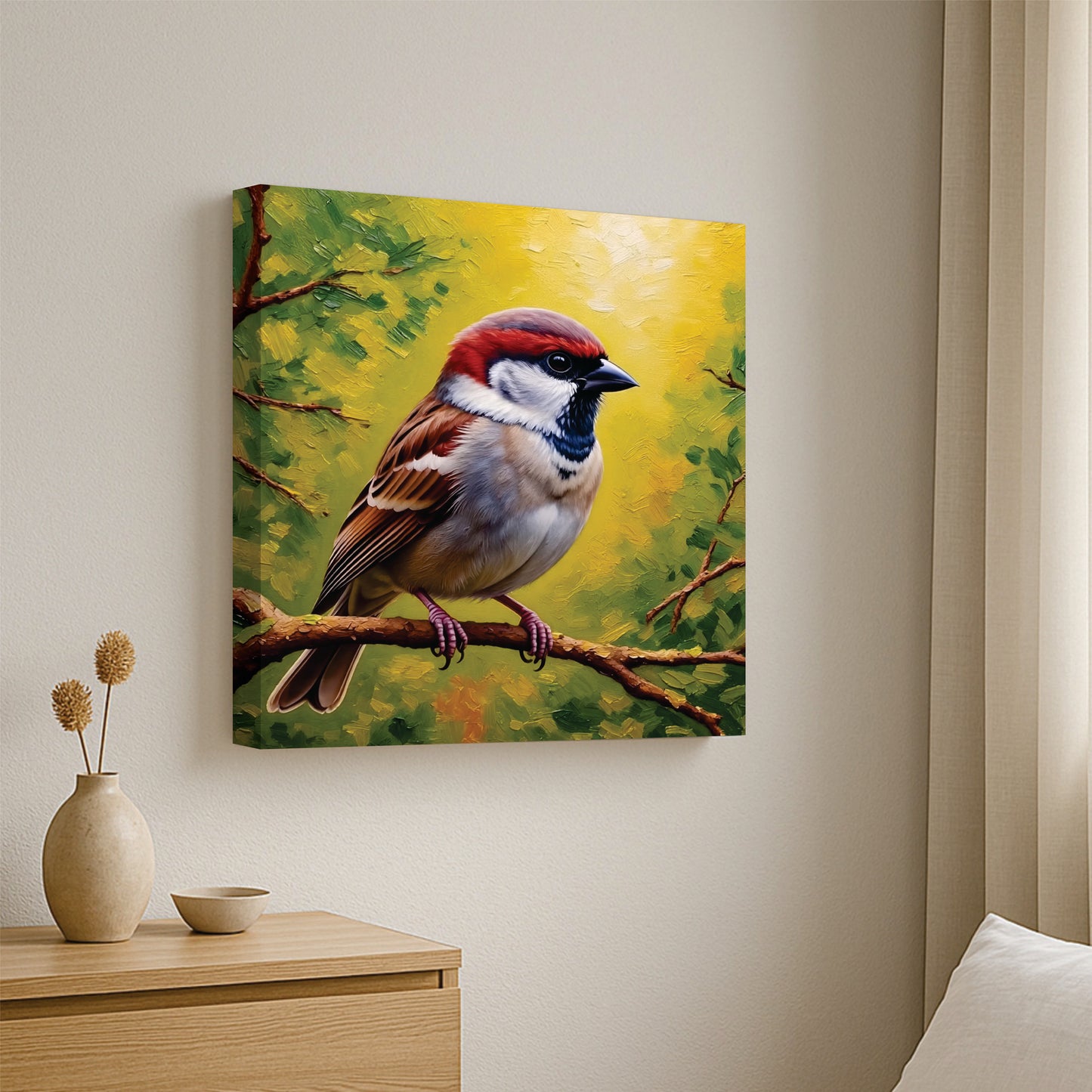 Flying Freedom Birds Canvas Painting – Elegant Wall Accent Stretched Frame