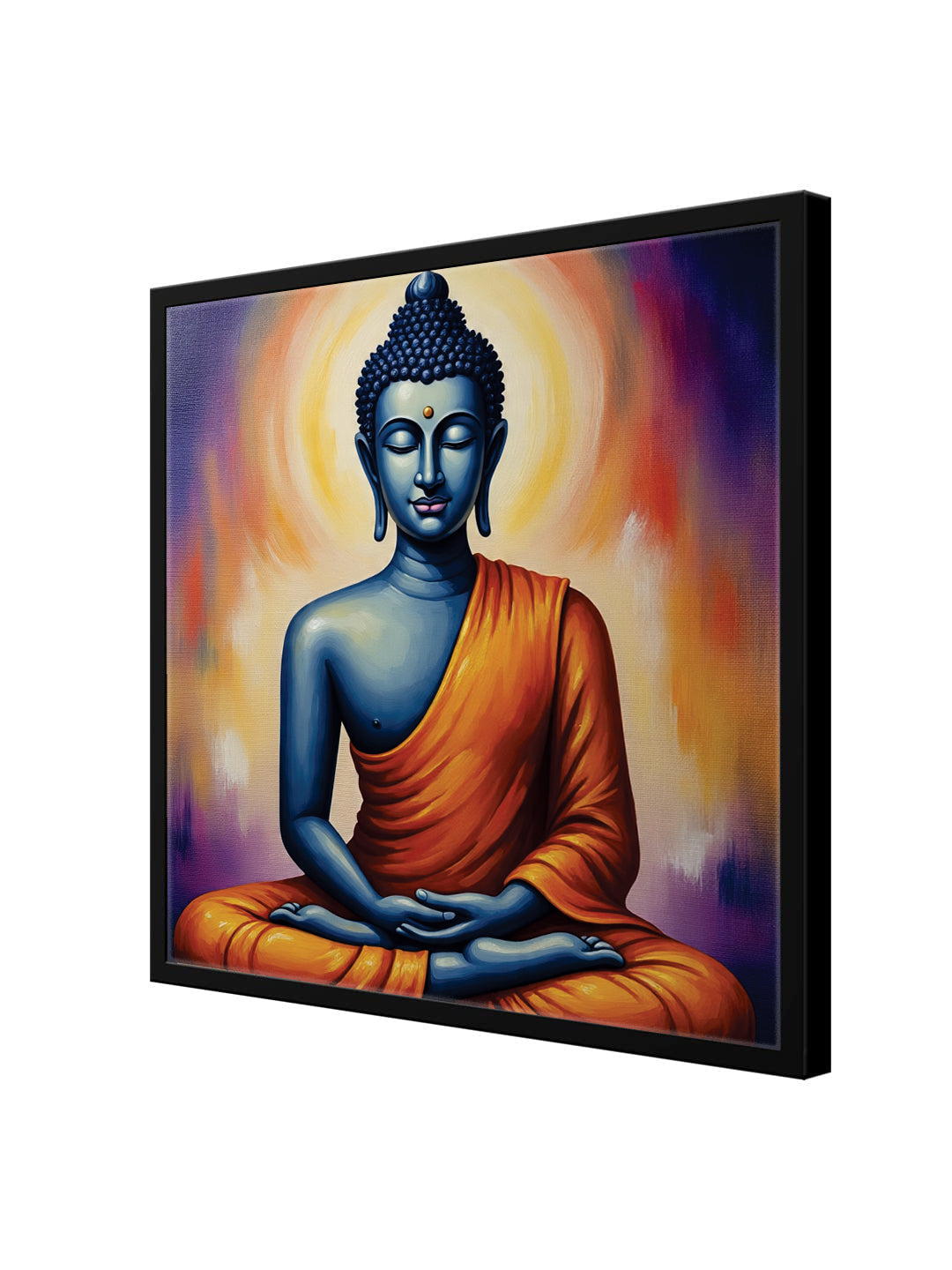 Flame of Insight in the Silent Mind Canvas Wall Art Black Frame Painting