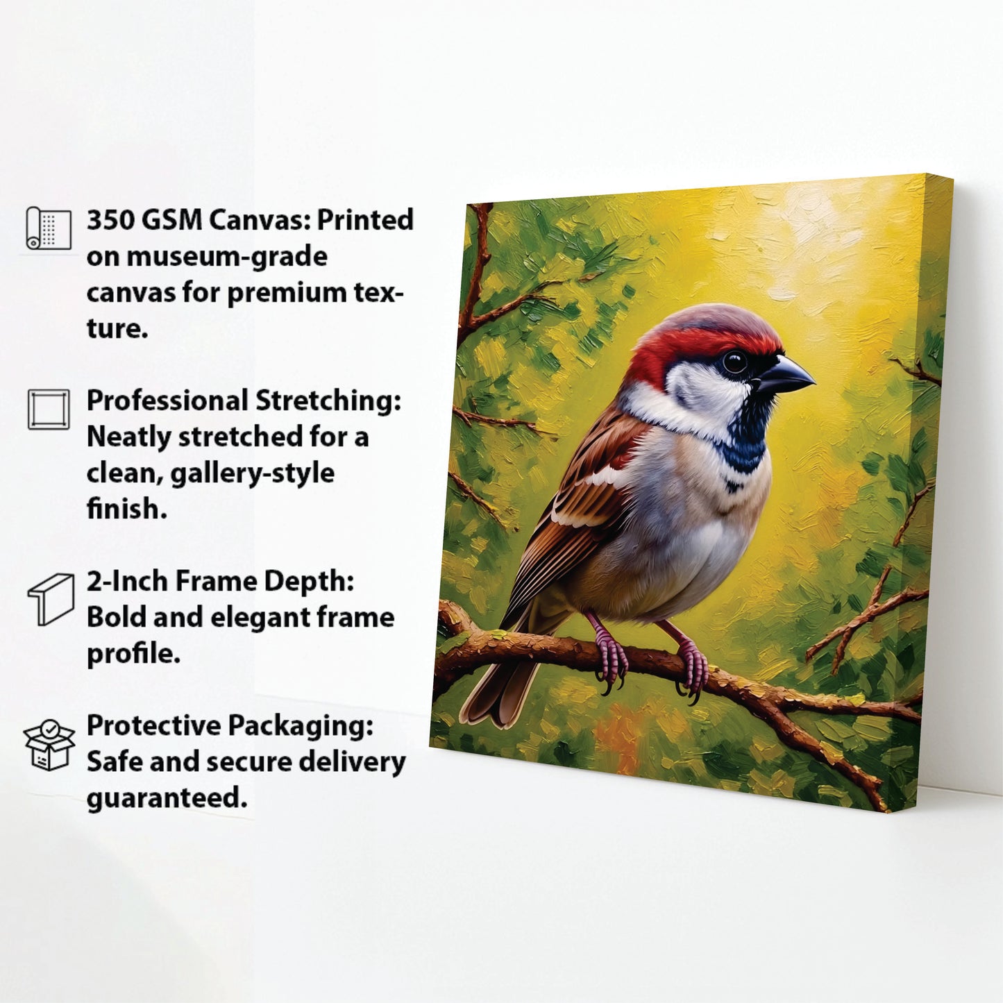 Flying Freedom Birds Canvas Painting – Elegant Wall Accent Stretched Frame