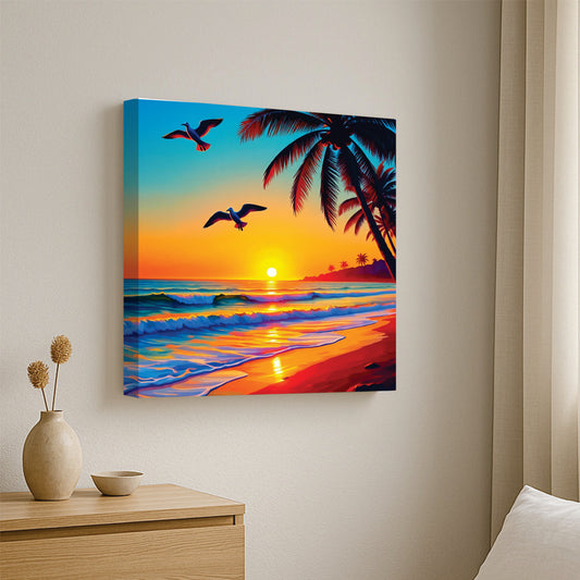 Warm Aura Studio Canvas Wall Art Stretched Frame Painting