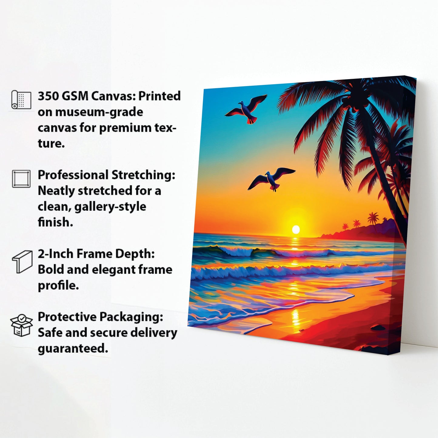 Warm Aura Studio Canvas Wall Art Stretched Frame Painting