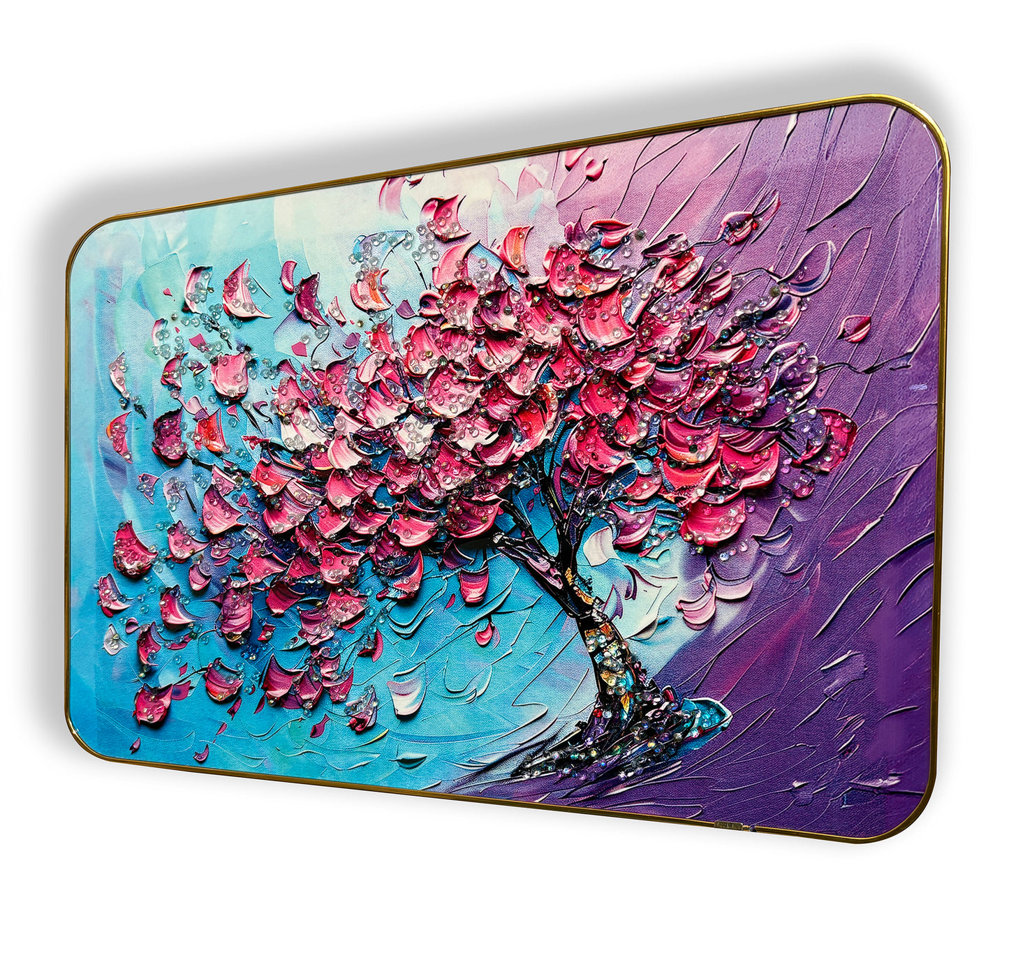 3D Tree Crystal Embossed Art Painting