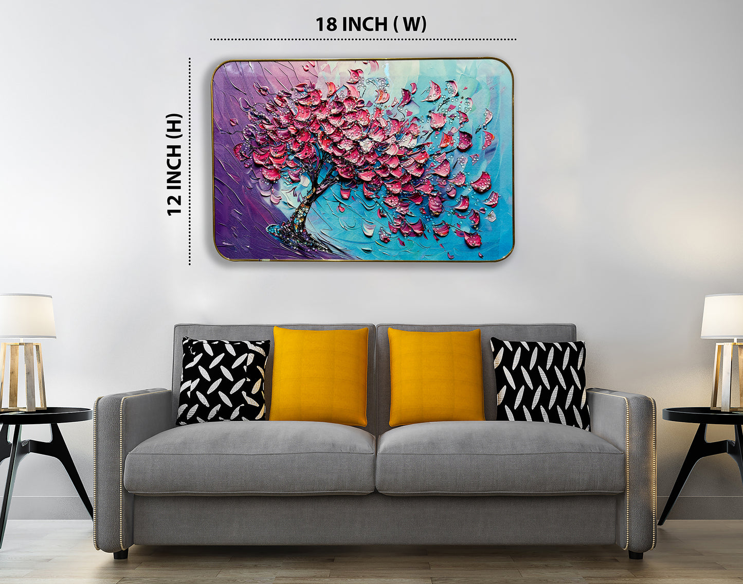 3D Tree Crystal Embossed Art Painting
