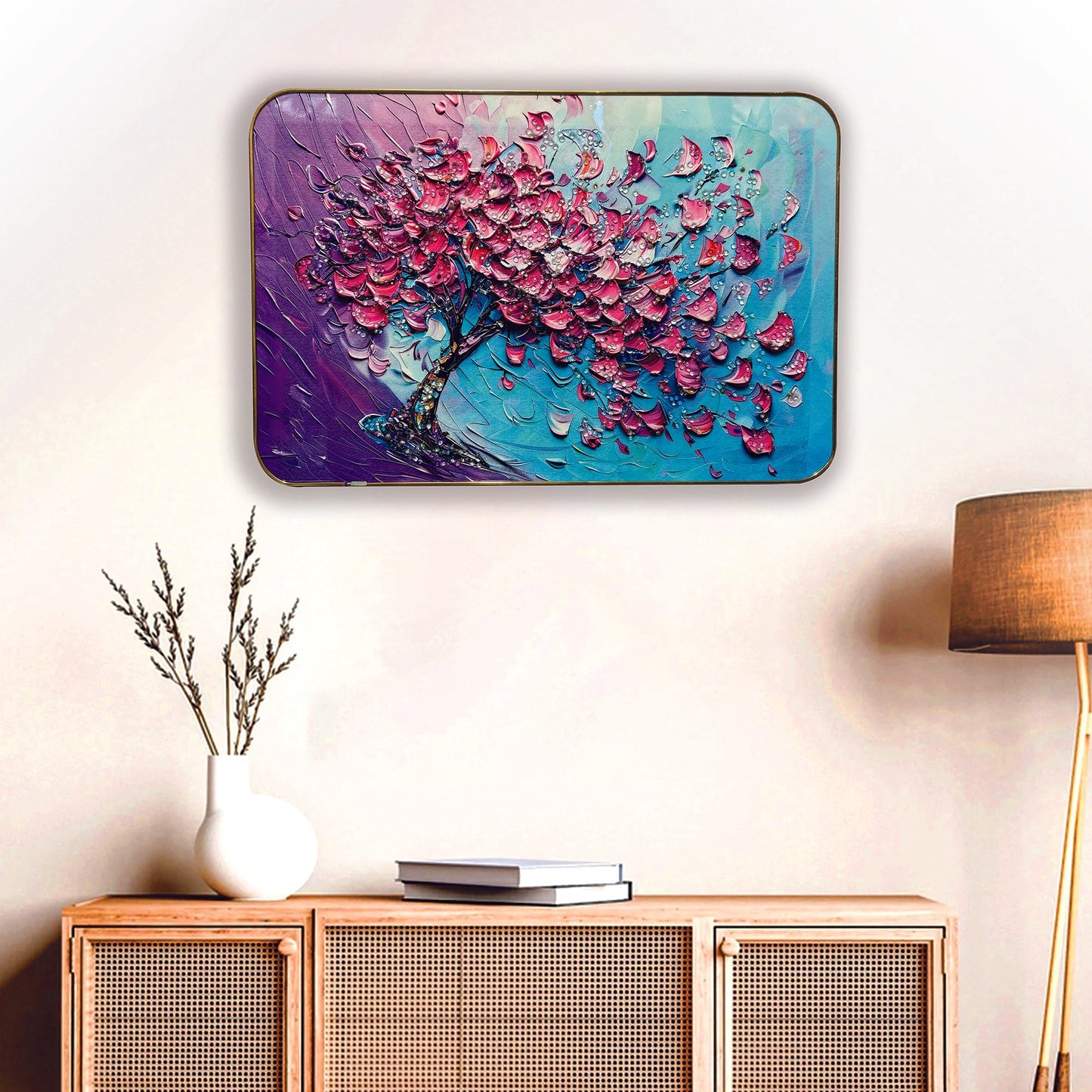 3D Tree Crystal Embossed Art Painting
