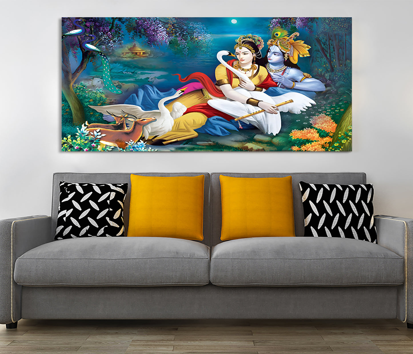 True Love of Krishna and RadhaCanvas wall art painting