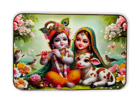 Cute Radha Krishna Crystal Panting