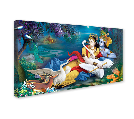 True Love of Krishna and RadhaCanvas wall art painting