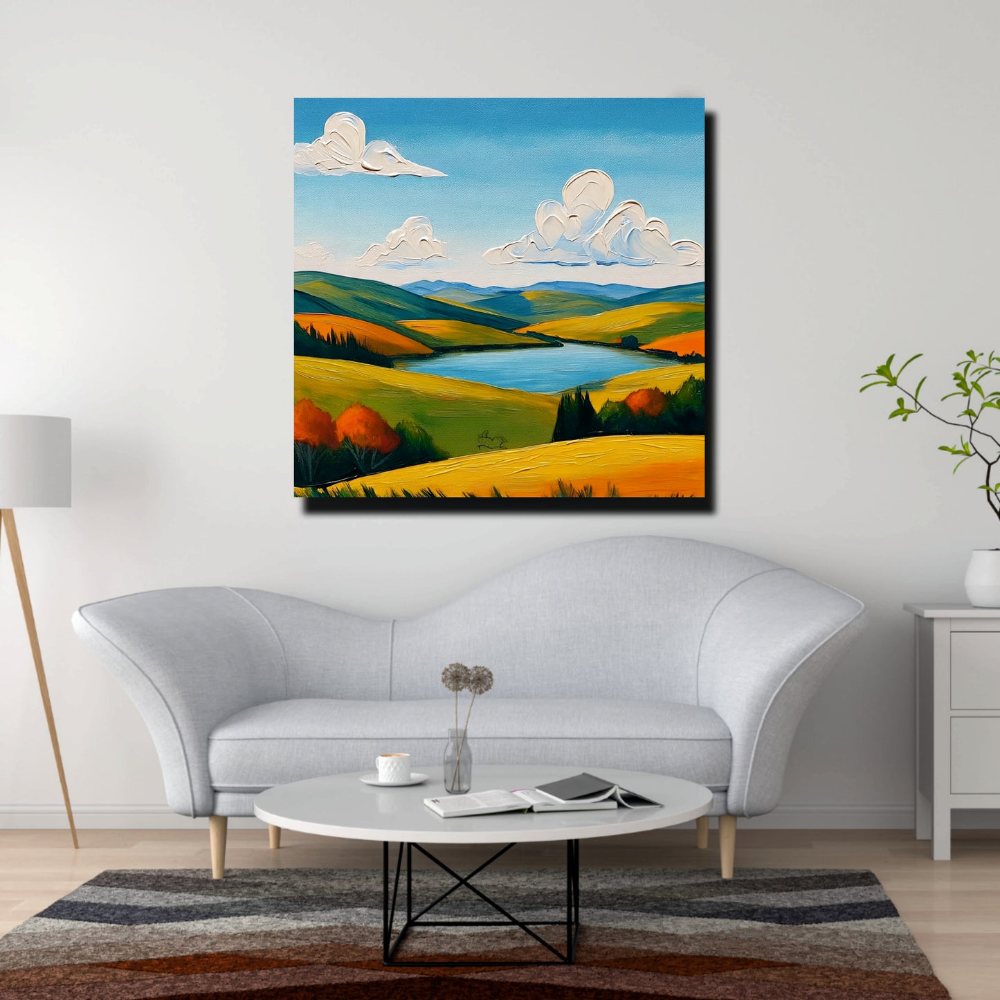 Golden Valley Canvas Wall Art Stretched Frame painting