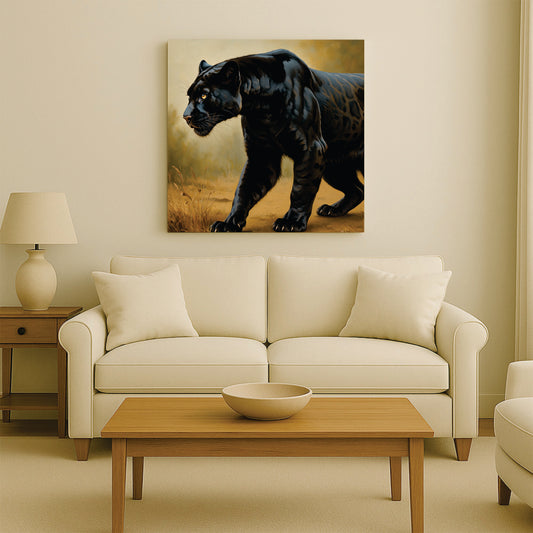 Black Panther Canvas Wall Art Stretched Frame Painting