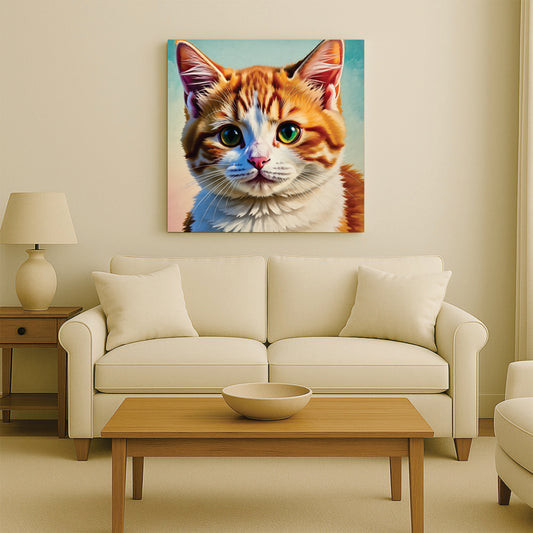 The Artful Cat Canvas Wall Art Stretched Frame Painting