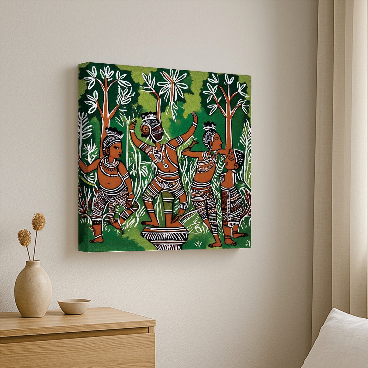 Rhythms of the Tribe Canvas Wall Art Stretched Frame Painting