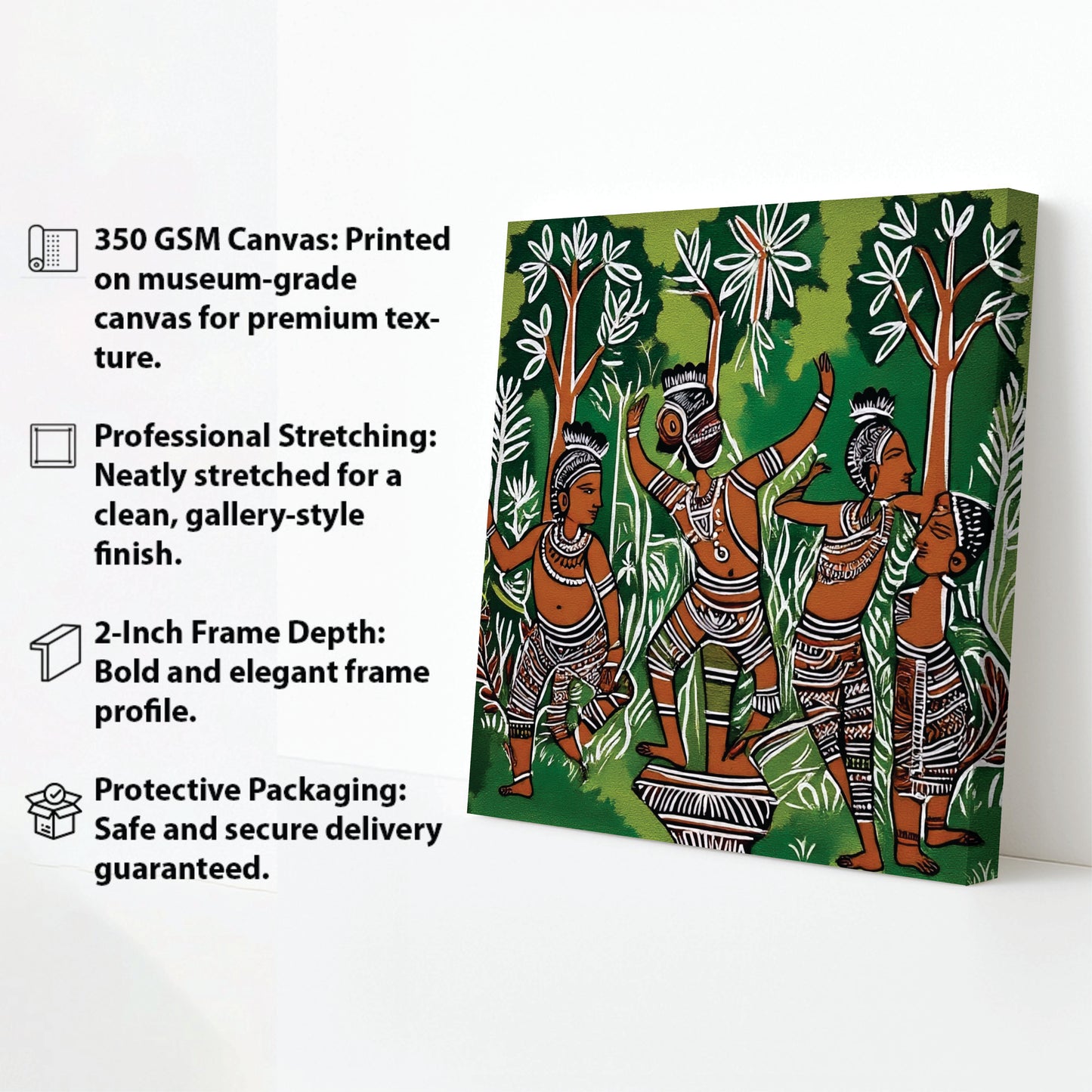 Rhythms of the Tribe Canvas Wall Art Stretched Frame Painting