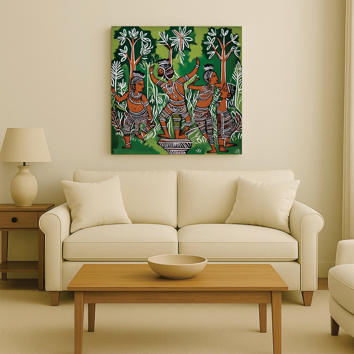 Rhythms of the Tribe Canvas Wall Art Stretched Frame Painting