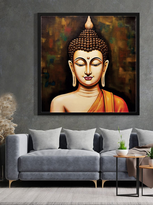 Quiet as Fire — Enlightenment in Pause Canvas Wall Art Black Frame Paining