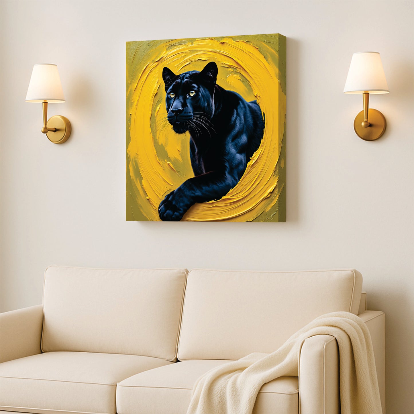 Panther Canvas Artwork Canvas Wall Art Stretched Frame Painting