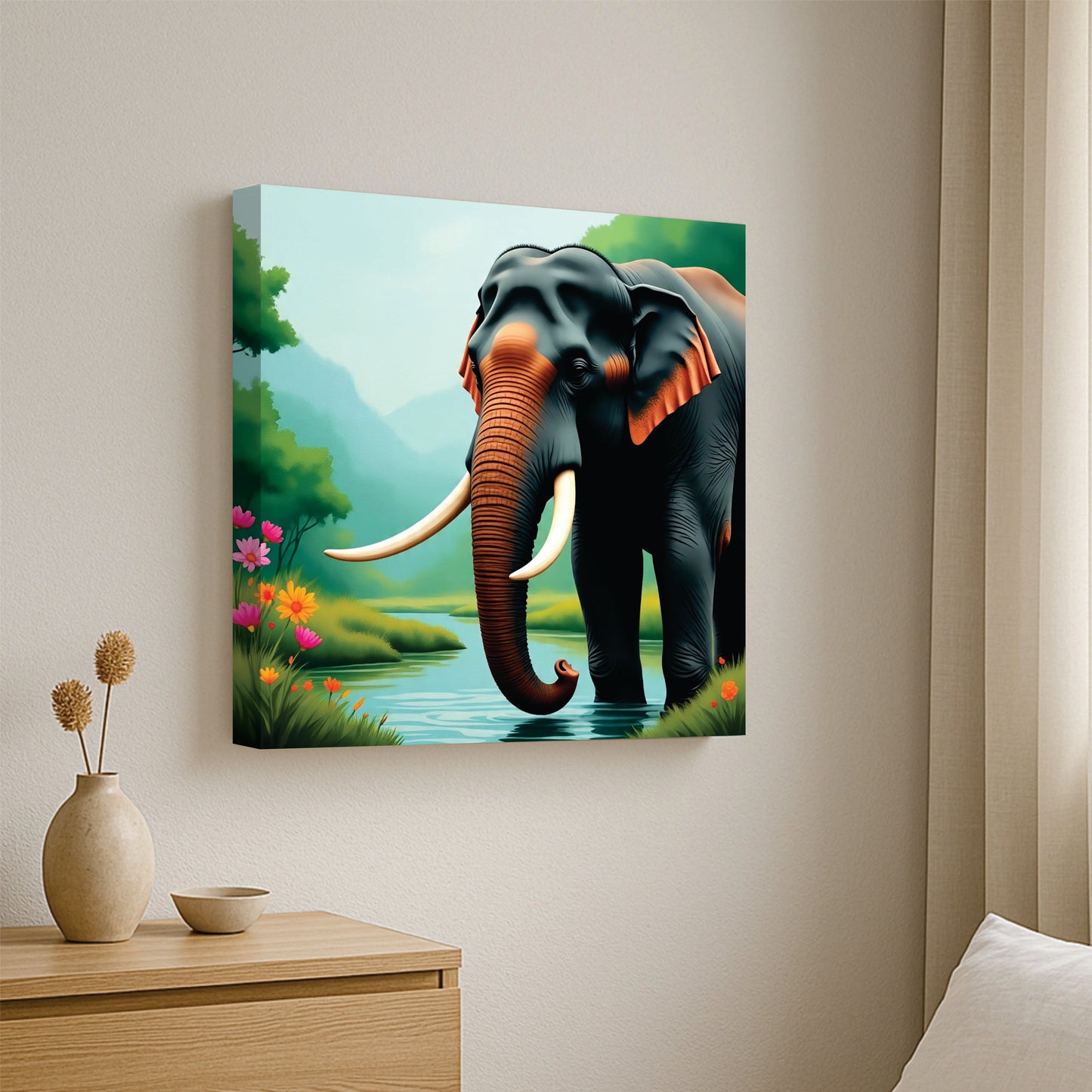 Gentle Giant, Silent Majesty Canvas Wall Art Stretched Frame Painting