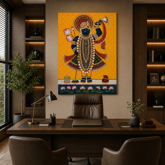 Pichwai Shrinathji Canvas Wall Painting | Decor Daddy