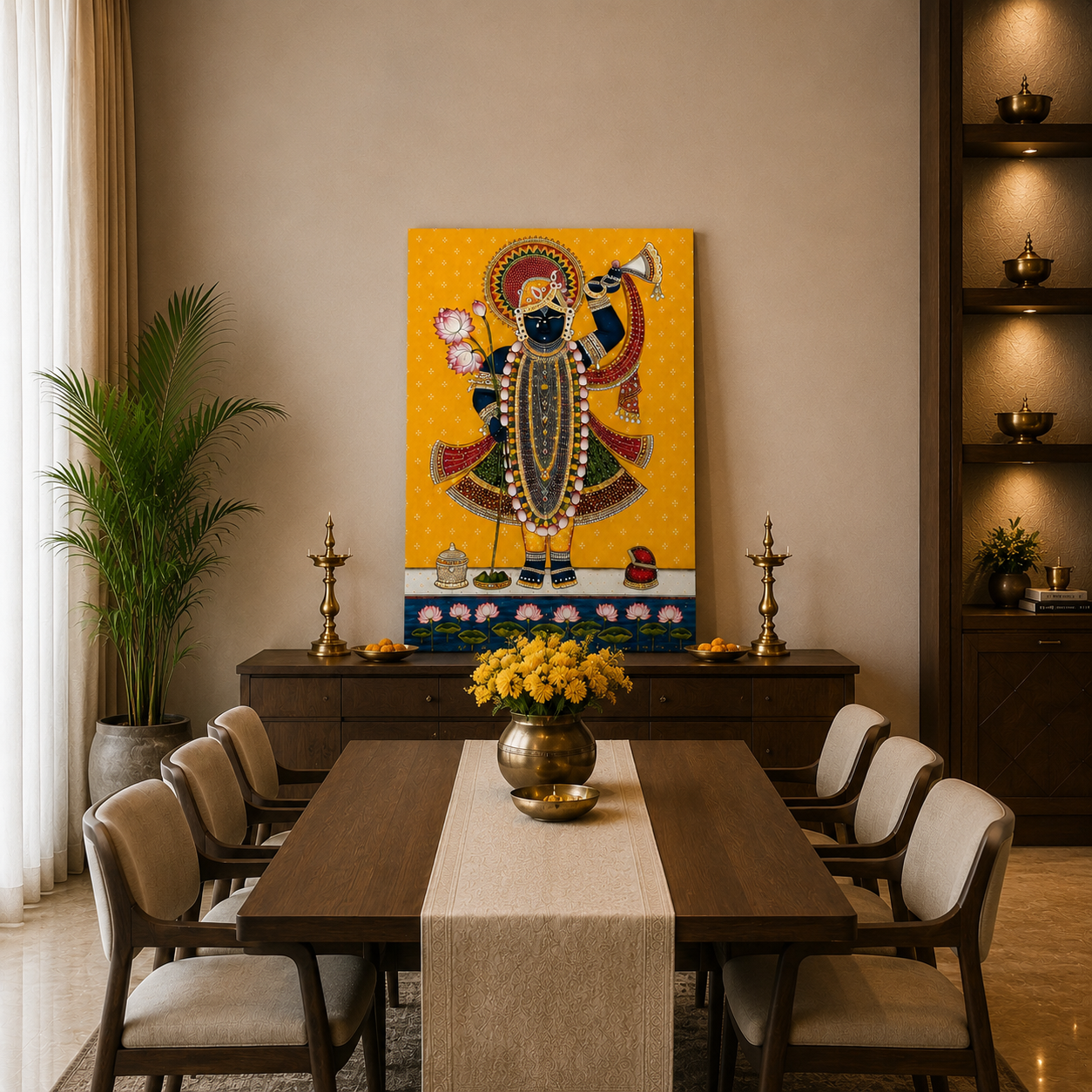 Pichwai Shrinathji Canvas Wall Painting | Decor Daddy