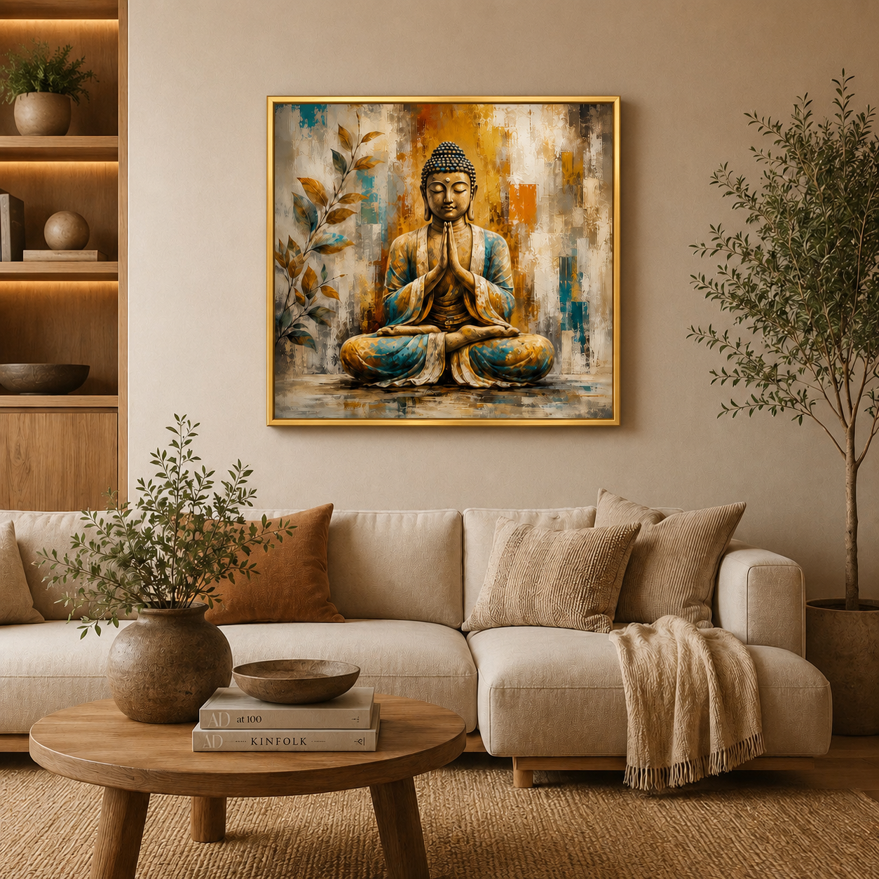 Decor Daddy Buddha Meditation Canvas Wall Painting | Premium Spiritual Wall Art