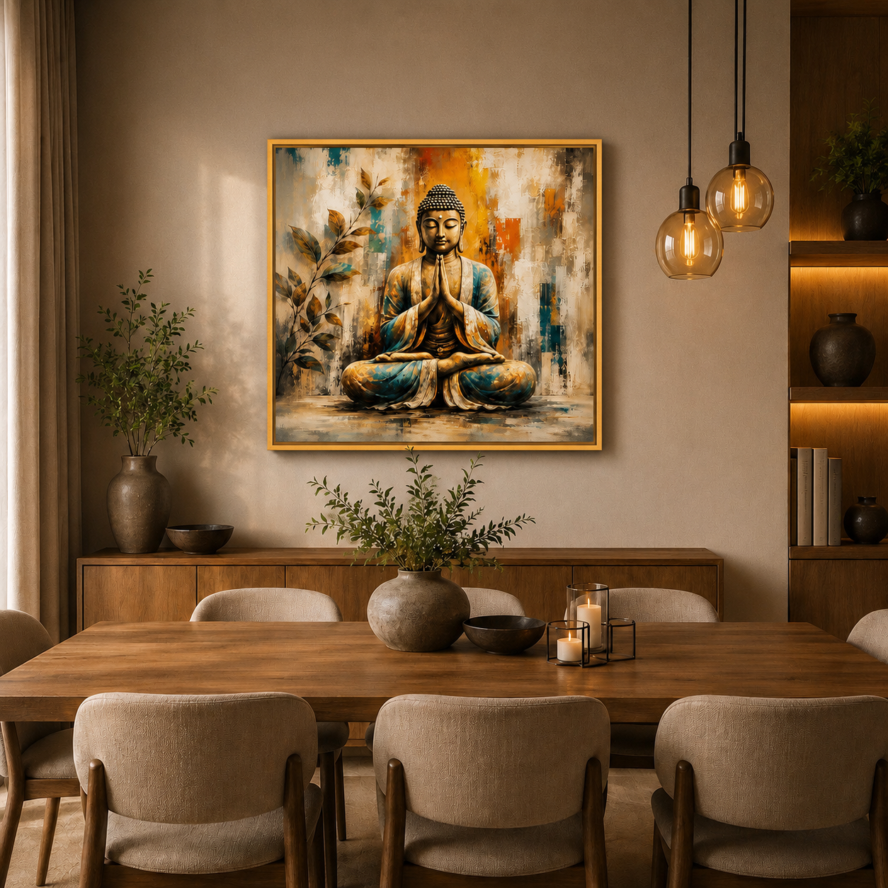 Decor Daddy Buddha Meditation Canvas Wall Painting | Premium Spiritual Wall Art