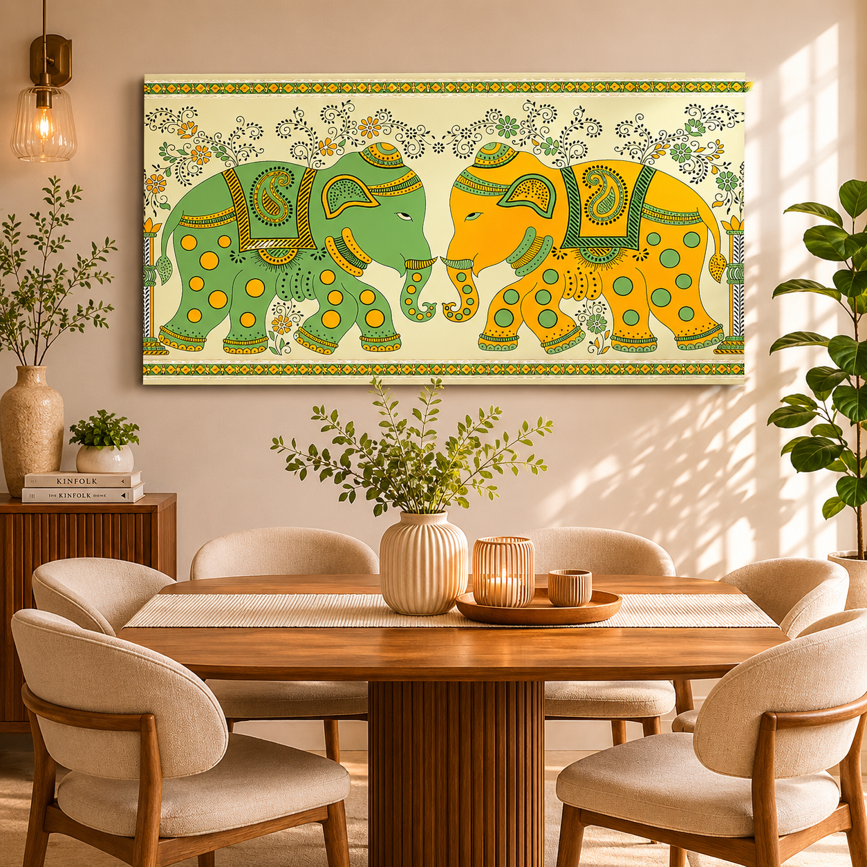 The Dancing Ancestors Canvas Wall Art Stretched Frame Painting