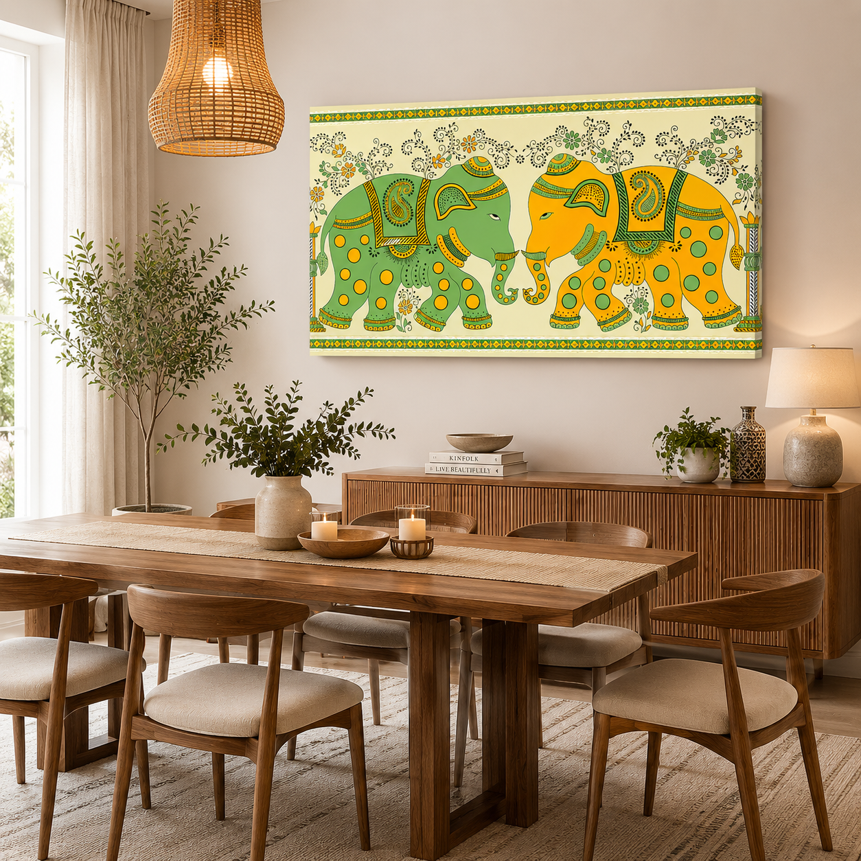 The Dancing Ancestors Canvas Wall Art Stretched Frame Painting