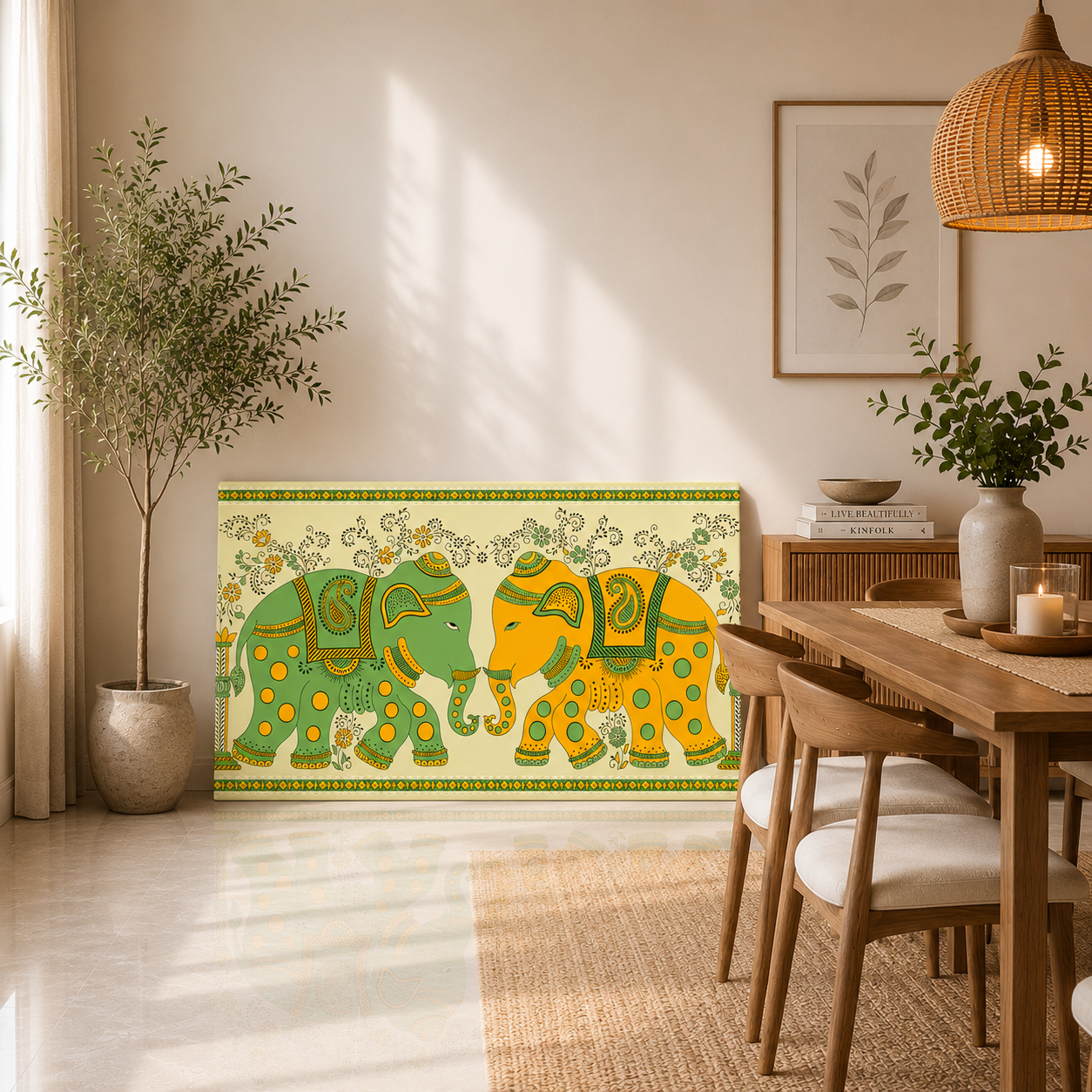 The Dancing Ancestors Canvas Wall Art Stretched Frame Painting