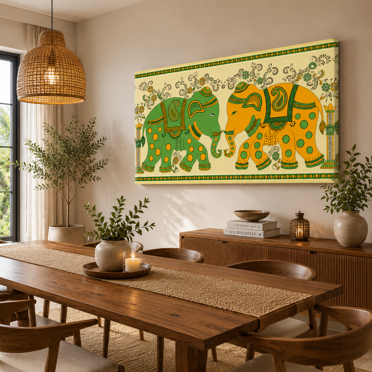 The Dancing Ancestors Canvas Wall Art Stretched Frame Painting
