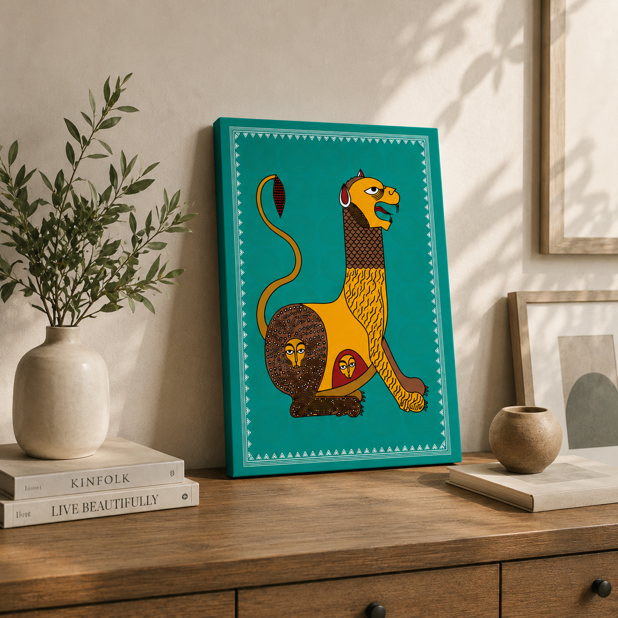 Rhythms of the Tribe Canvas Wall Art Stretched Frame Painting