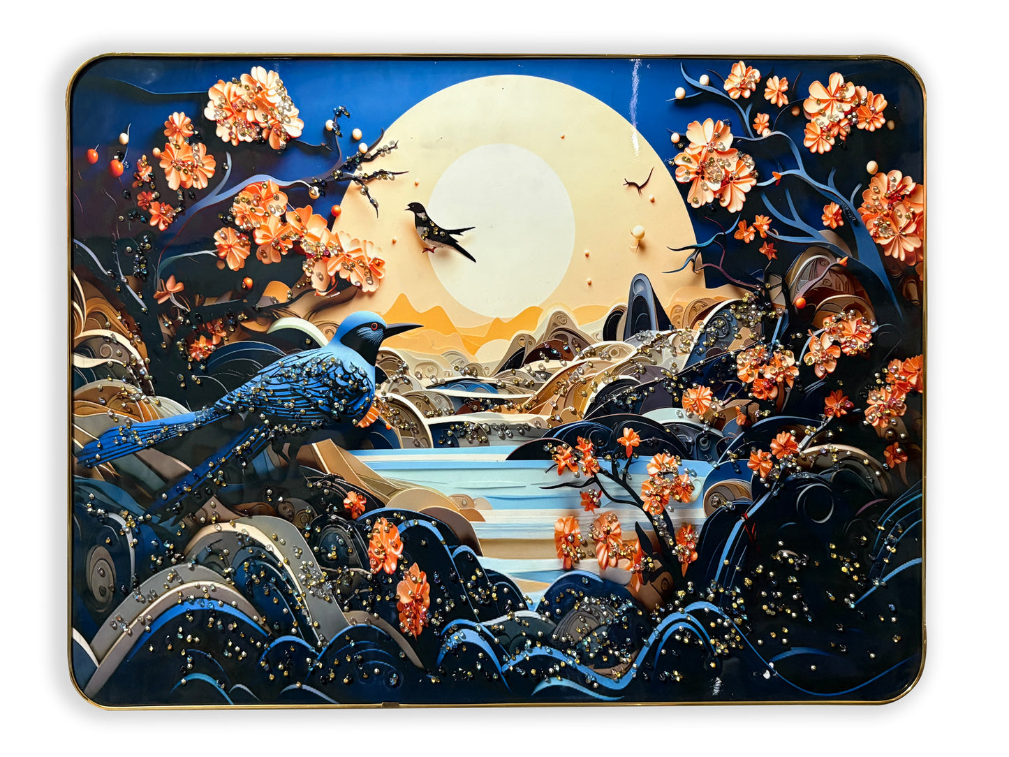 Glimmers in Flight Crystal Wall Art Painting