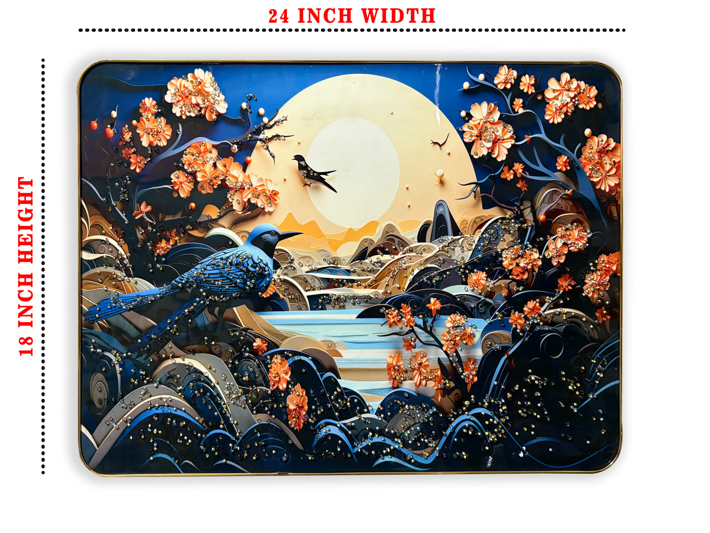 Glimmers in Flight Crystal Wall Art Painting