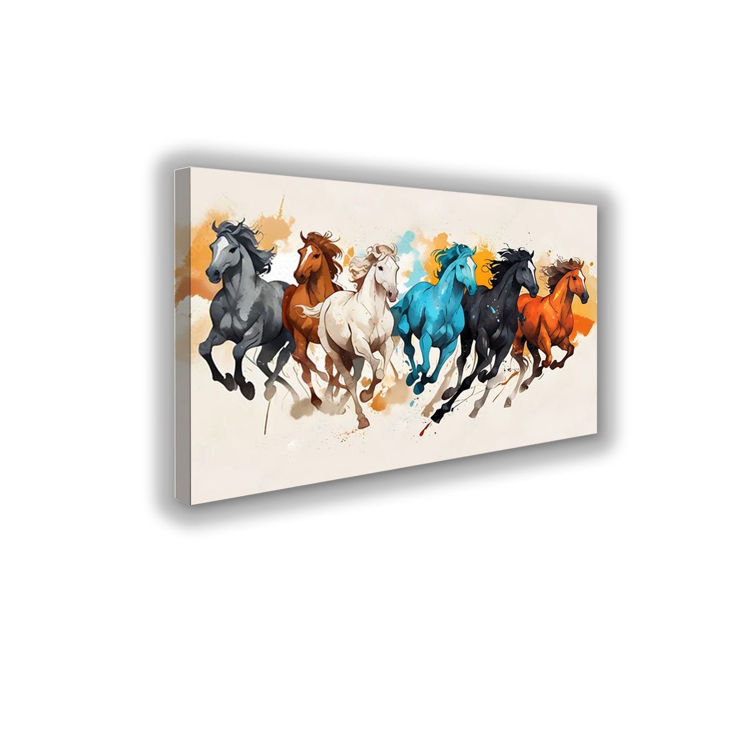 Seven Horses Canvas Art - Modern Vastu & Wall Decor for Living Room