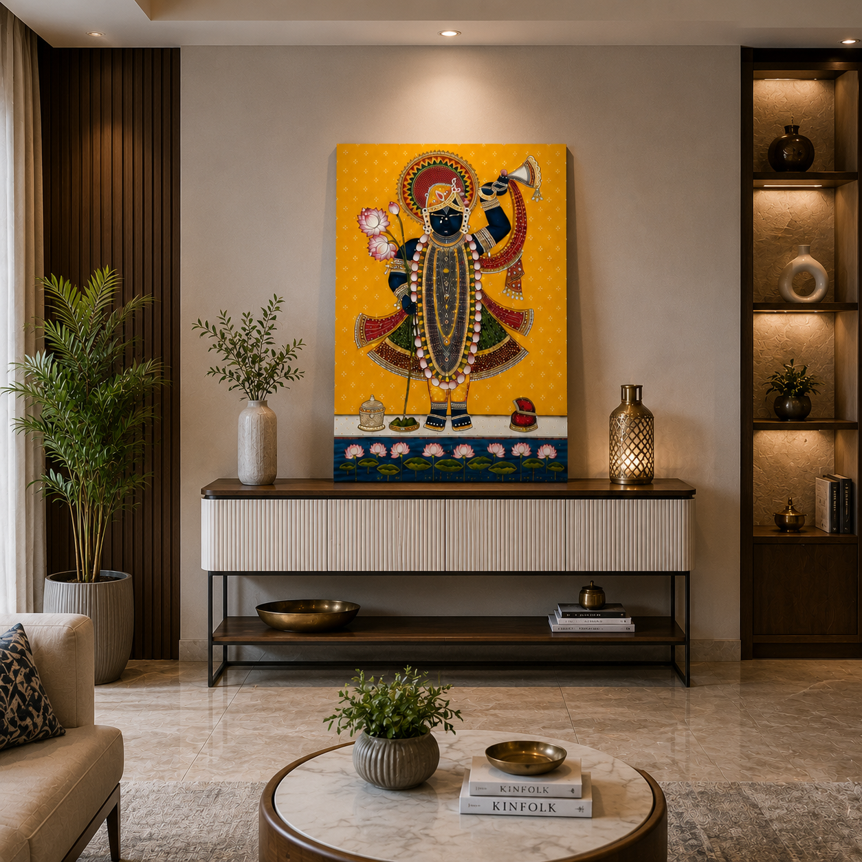 Pichwai Shrinathji Canvas Wall Painting | Decor Daddy