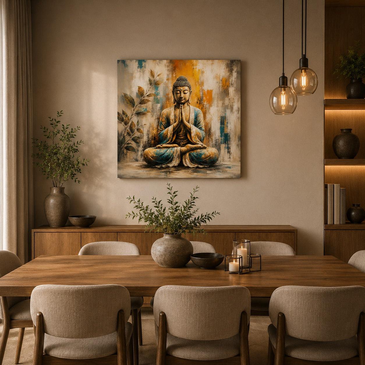 Decor Daddy Buddha Meditation Canvas Wall Painting | Premium Spiritual Wall Art