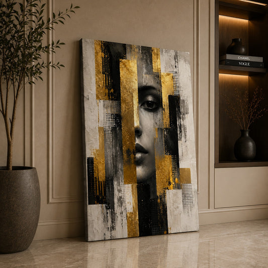 Luxury Abstract Woman Face Canvas Wall Art | Decor Daddy