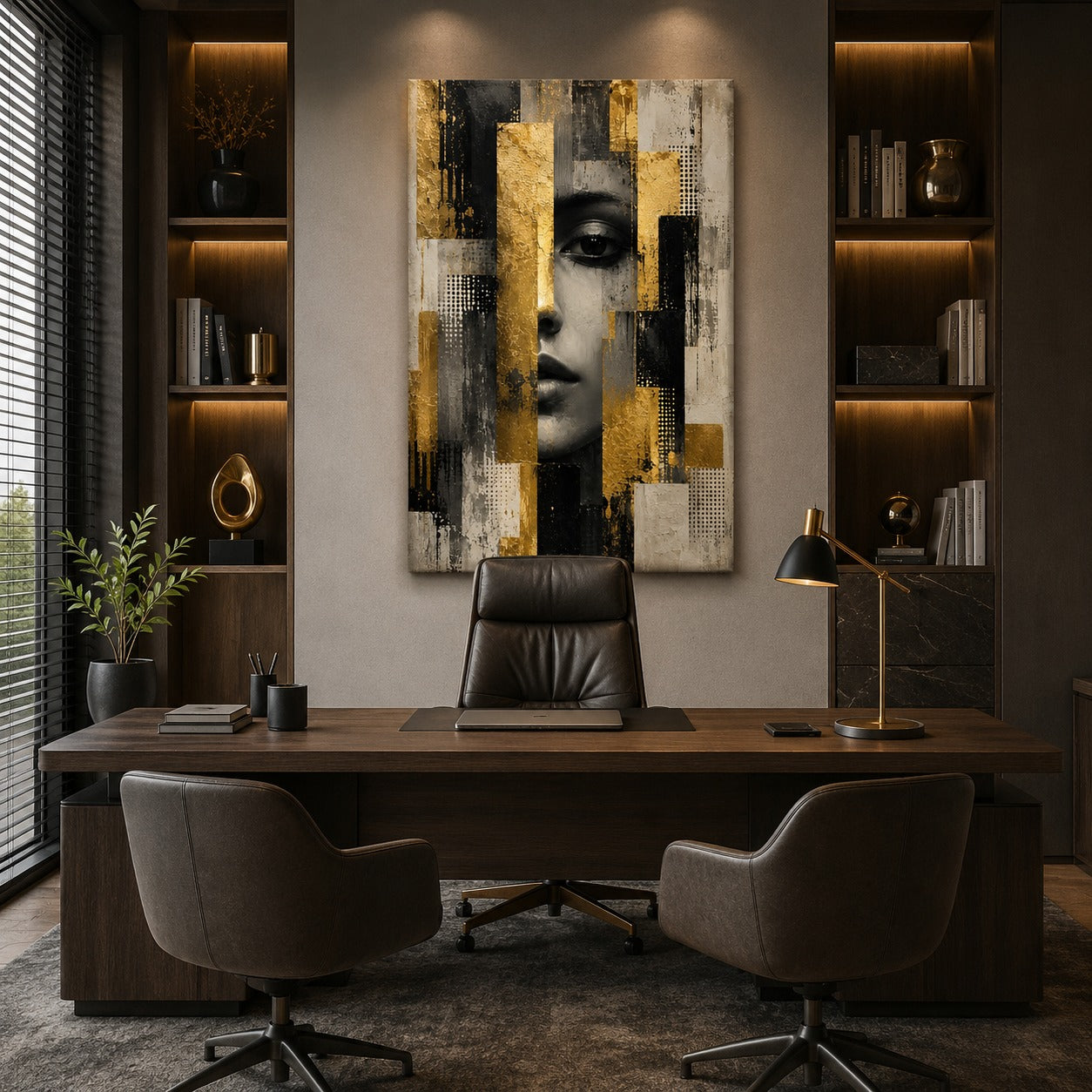Luxury Abstract Woman Face Canvas Wall Art | Decor Daddy